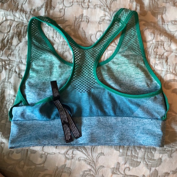 PINK Active blue green sports bra size small - Picture 7 of 7